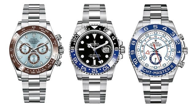 Rolex Daytona - Rolex GMT Master II - Rolex Yachtmaster II